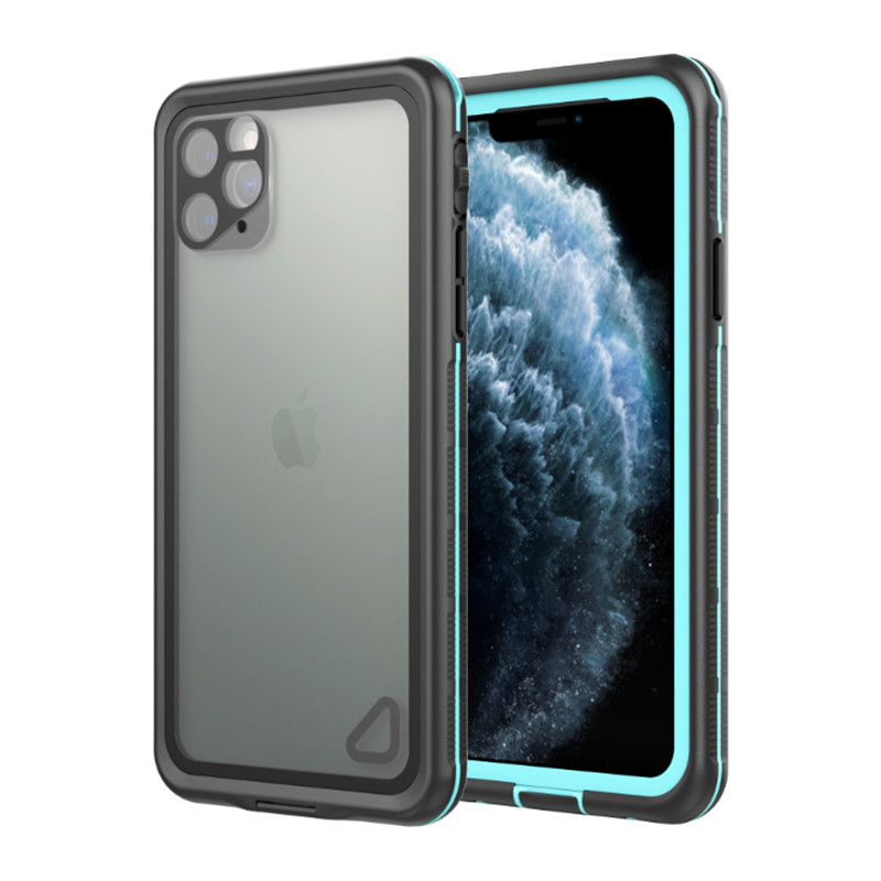 Paras vedenpitävä iphone 11 -kotelo iphone11 -kotelo iphone11 wtulkitoof puch for iphone (sininen), jossa on läpinäkyvä takapeite
