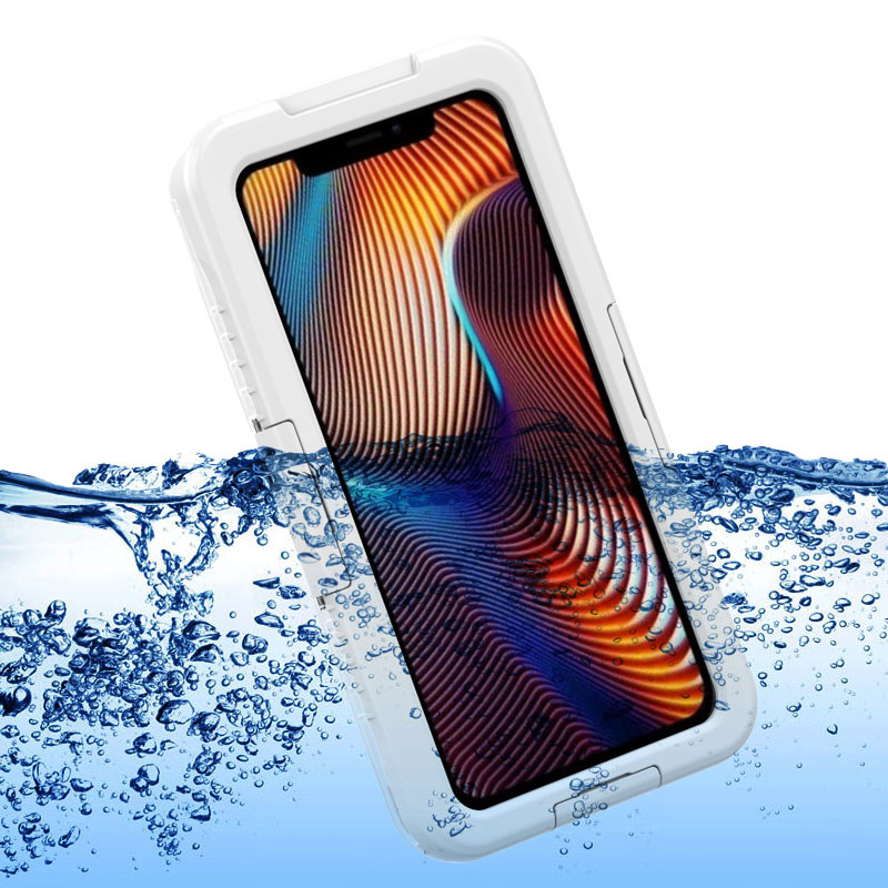 Paras vedenpitävä ilmatiivis lumikestävä iphone XR -kotelo (valkoinen)